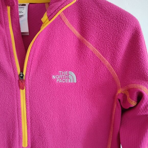 Ladies SZ S The North Face 1/2 Zip Pink Long-Sleeve Fleece Top - Picture 3 of 5